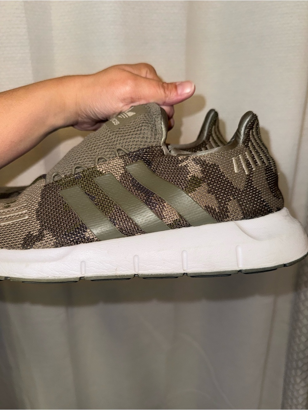 adidas men’s Olive Camo Athletic Sneaker